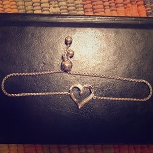 Diamond heart bracelet